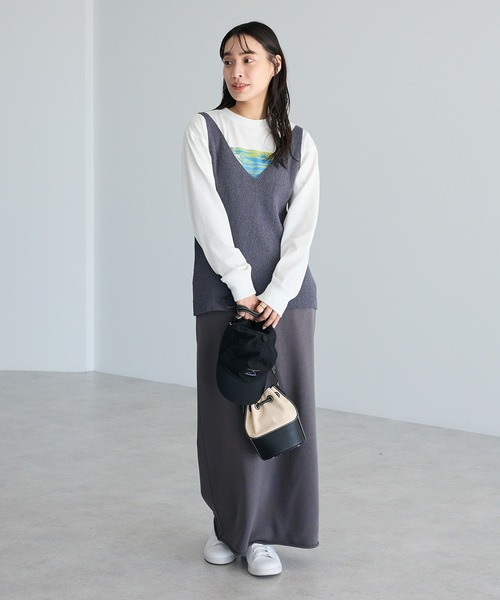 CRAFT STANDARD BOUTIQUE（クラフトスタンダードブティック）の「前後2WAY/ミニブークレベスト ◆（ベスト・レディース・ライトイエロー/グレー/ライトグレー・FREE）」の17枚目の写真