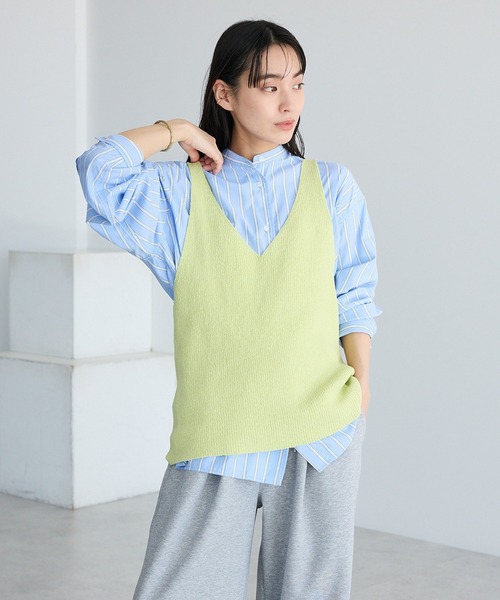 CRAFT STANDARD BOUTIQUE（クラフトスタンダードブティック）の「前後2WAY/ミニブークレベスト ◆（ベスト・レディース・ライトイエロー/グレー/ライトグレー・FREE）」の21枚目の写真