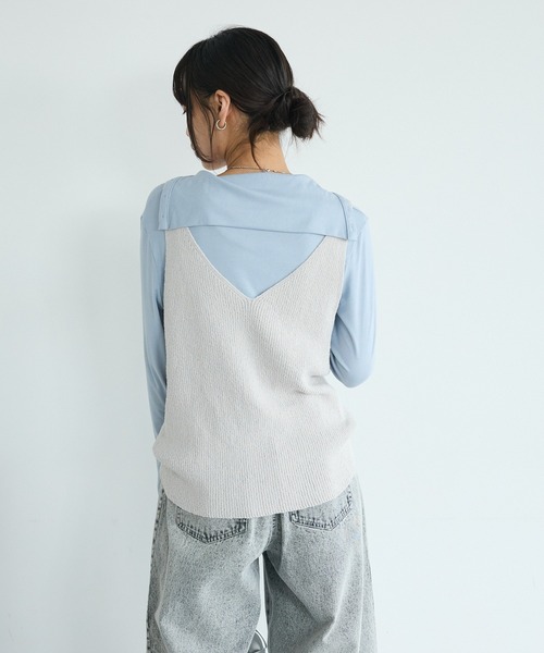 CRAFT STANDARD BOUTIQUE（クラフトスタンダードブティック）の「前後2WAY/ミニブークレベスト ◆（ベスト・レディース・ライトイエロー/グレー/ライトグレー・FREE）」の10枚目の写真