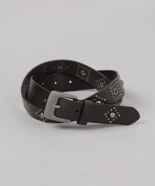 JEANASIS（ジーナシス）の「スタッズデザインベルト/639524（ベルト・レディース・ブラック/ブラウン・FREE）」の2枚目の写真