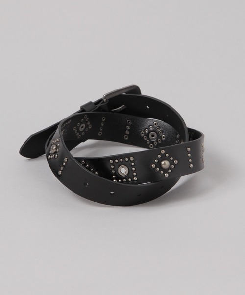 JEANASIS（ジーナシス）の「スタッズデザインベルト/639524（ベルト・レディース・ブラック/ブラウン・FREE）」の3枚目の写真