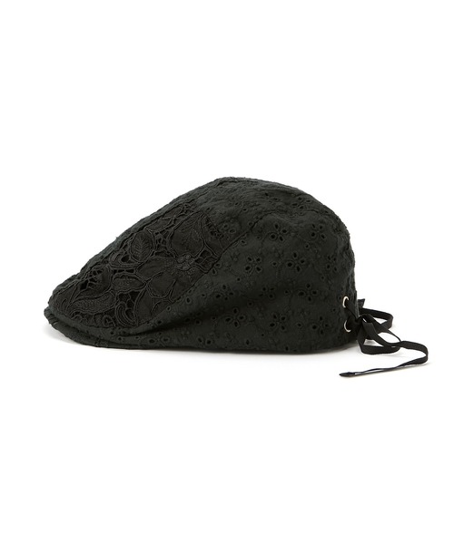 Casselini(キャセリーニ)の「Casselini(キャセリーニ)パッチワークレースハンチング(ハンチング/ベレー帽・レディース・ホワイト/ブラック・FREE)」の18枚目の写真