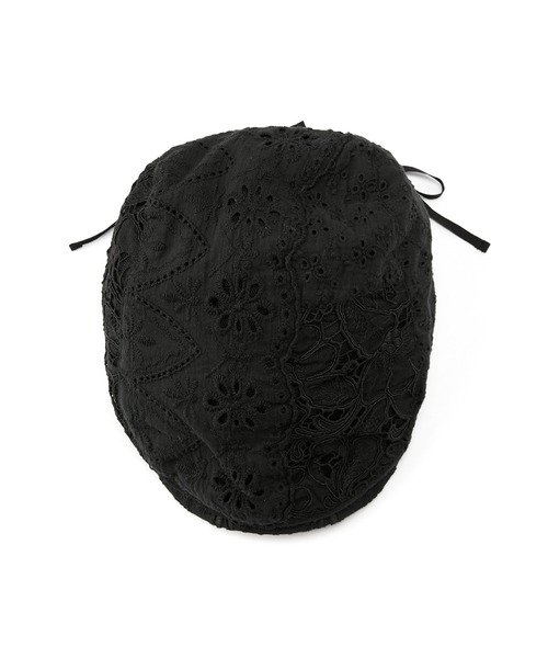 Casselini(キャセリーニ)の「Casselini(キャセリーニ)パッチワークレースハンチング(ハンチング/ベレー帽・レディース・ホワイト/ブラック・FREE)」の22枚目の写真