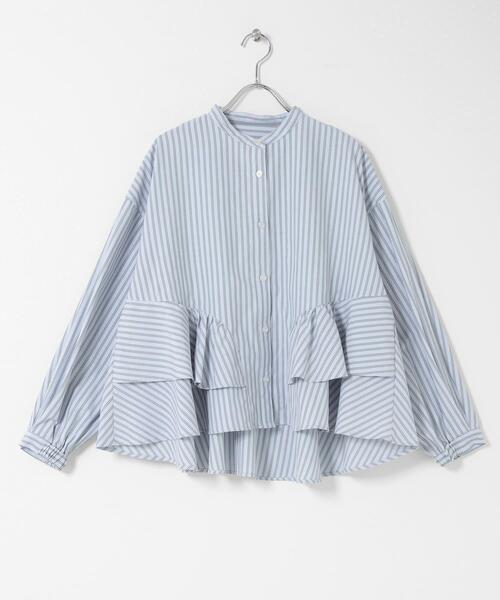 URBAN RESEARCH Sonny Label(アーバンリサーチサニーレーベル)の「『WEB限定』バンドカラーフリルストライプシャツ(シャツ/ブラウス・レディース・ホワイト系その他/ブルー系その他/ブラウン系その他・FREE)」の19枚目の写真