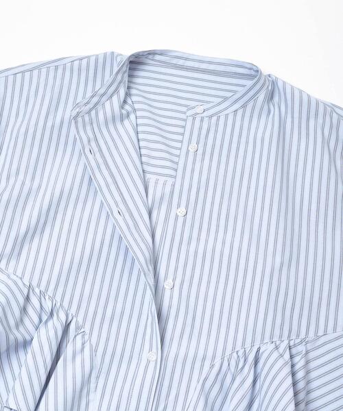 URBAN RESEARCH Sonny Label(アーバンリサーチサニーレーベル)の「『WEB限定』バンドカラーフリルストライプシャツ(シャツ/ブラウス・レディース・ホワイト系その他/ブルー系その他/ブラウン系その他・FREE)」の20枚目の写真