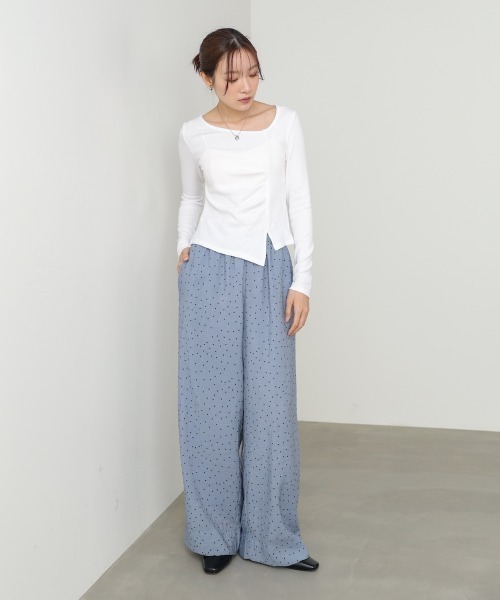 Bab(バブ)の「変形ネックトップス(Tシャツ/カットソー・レディース・ブラック/ブラウン/ホワイト/グレー・FREE)」の16枚目の写真
