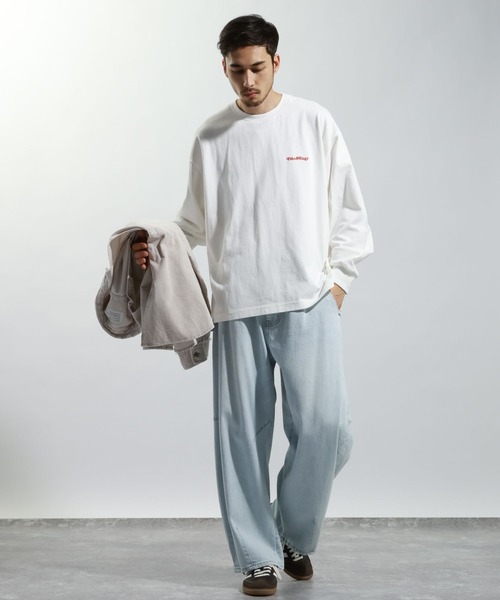 BAYFLOW（ベイフロー）の「【Free＆Easy（フリーアンドイージー）】別注バックプリントTシャツ（Tシャツ/カットソー・メンズ・ブルー/オフホワイト/ピンク・MEDIUM/LARGE）」の9枚目の写真