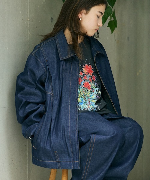 rehacer : Tuck Volume Denim Jacket / タック ボリュームデニム ジャケット