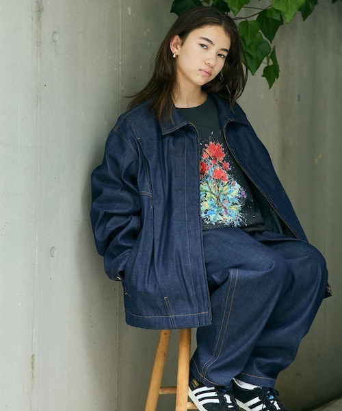 rehacer(レアセル)の「rehacer : Tuck Volume Denim Jacket / タック ボリュームデニム ジャケット(デニムジャケット・レディース・インディゴブルー・MEDIUM)」の2枚目の写真