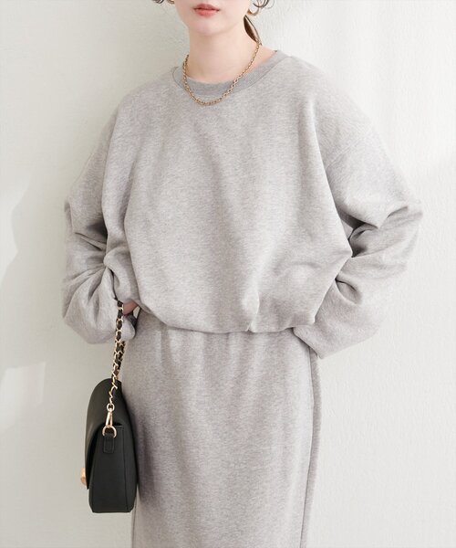 natural couture（ナチュラルクチュール）の「バルーンシルエットプルオーバー（スウェット・レディース・ベージュ/チャコールグレー/グレー・FREE）」の5枚目の写真