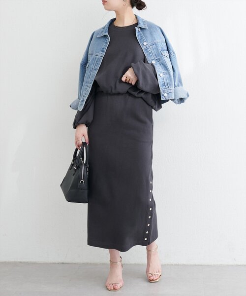 natural couture（ナチュラルクチュール）の「バルーンシルエットプルオーバー（スウェット・レディース・ベージュ/チャコールグレー/グレー・FREE）」の17枚目の写真