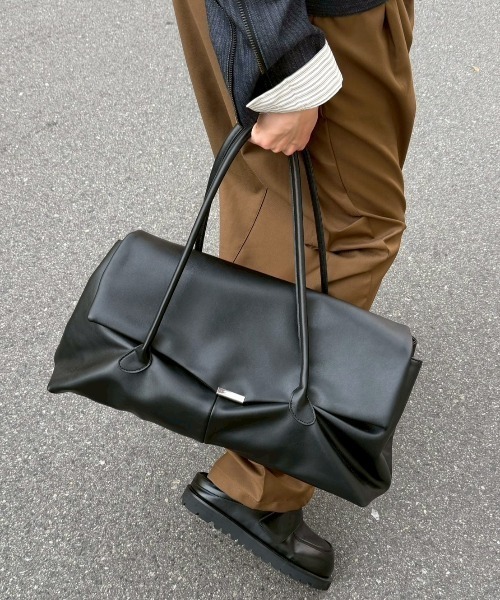 Chikashitsu +】boston non-leather bag / 【チカシツプラス】ボストン