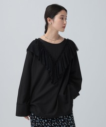 LEPSIM | カットレースフリルブラウス　634639(シャツ/ブラウス)