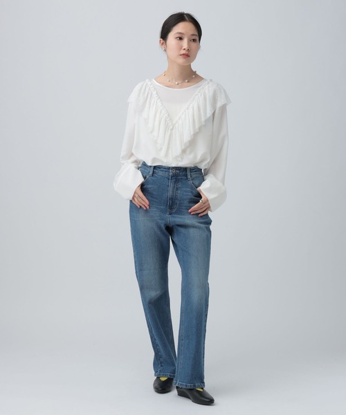LEPSIM(レプシィム)の「カットレースフリルブラウス 634639(シャツ/ブラウス・レディース・ブラック/ベージュ/オフホワイト・FREE)」の8枚目の写真
