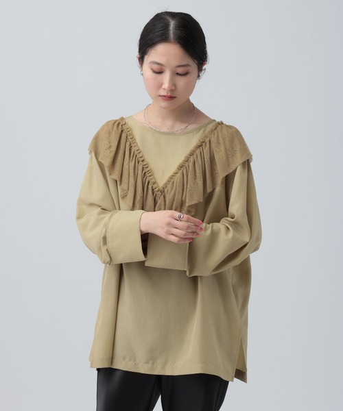 LEPSIM(レプシィム)の「カットレースフリルブラウス 634639(シャツ/ブラウス・レディース・ブラック/ベージュ/オフホワイト・FREE)」の18枚目の写真