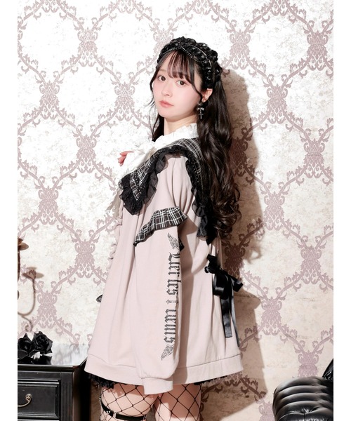 NOEMIE(ノエミー)の「バックスピンドルチェックセーラーブルゾン(ブルゾン・レディース・レッド/ブラック/ピンク・M)」の6枚目の写真
