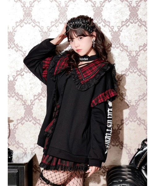 NOEMIE(ノエミー)の「バックスピンドルチェックセーラーブルゾン(ブルゾン・レディース・レッド/ブラック/ピンク・M)」の9枚目の写真