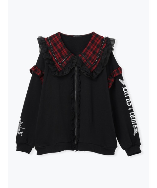 NOEMIE(ノエミー)の「バックスピンドルチェックセーラーブルゾン(ブルゾン・レディース・レッド/ブラック/ピンク・M)」の16枚目の写真