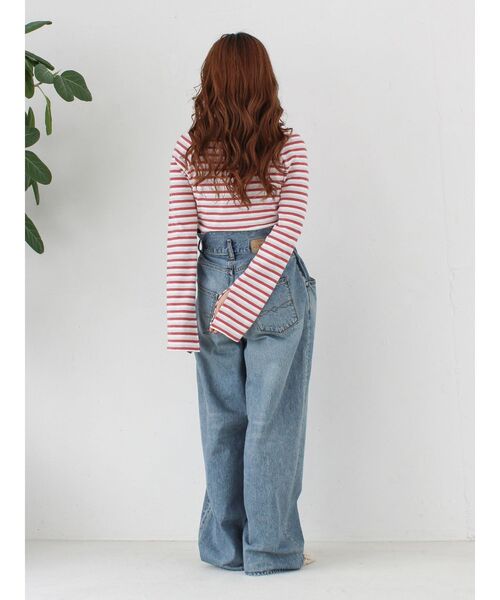 Ungrid（アングリッド）の「【WEB限定】オフショルダーボーダーロングスリーブTee（Tシャツ/カットソー・レディース・ブラウン/レッド/イエロー・FREE）」の17枚目の写真