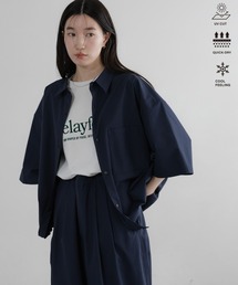 LOWRYS FARM | SETUP可能【LFM(U)】DRYMIXショートシャツSS/接触冷感・UVカット・クイックドライ 658957(シャツ/ブラウス)