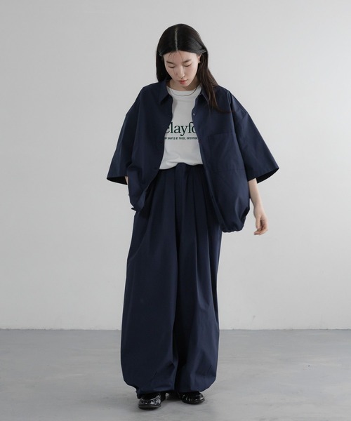 LOWRYS FARM（ローリーズファーム）の「SETUP可能【LFM(U)】DRYMIXショートシャツＳＳ　 658957（シャツ/ブラウス・メンズ・ネイビー/ベージュ/ブラック・LARGE/MEDIUM）」の19枚目の写真