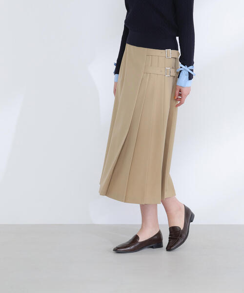 NATURAL BEAUTY BASIC(ナチュラルビューティーベーシック)の「【Oggi.jp掲載】サイドプリーツスカート(スカート・レディース・チャコールグレー/ベージュ・MEDIUM/SMALL)」の15枚目の写真