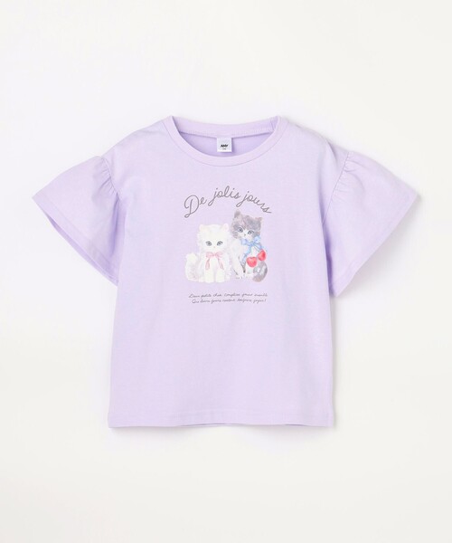 ANY(エニィ)の「【綿100%】ドロップショルダー アニマルプリントTシャツ(Tシャツ/カットソー・キッズ・ピンク系/ライトグリーン系/ライラック系・90/100/110/120/130)」の19枚目の写真