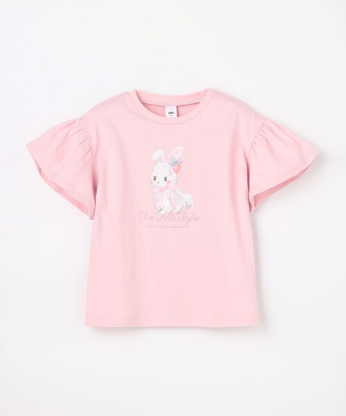ANY(エニィ)の「【綿100%】ドロップショルダー アニマルプリントTシャツ(Tシャツ/カットソー・キッズ・ピンク系/ライトグリーン系/ライラック系・90/100/110/120/130)」の10枚目の写真