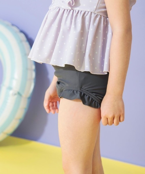 BRANSHES（ブランシェス）の「【水着 / SWIM】フリルタンキニ（水着・キッズ・ベージュ/パープル/オレンジ/イエロー/ラベンダー/カラフル/サーモンピンク/ピンク/ライトグリーン/エメラルド/ブラック/ライトピンク・110/100/90/140/130/120/150）」の19枚目の写真