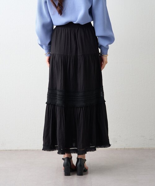 Remind me and forever(リマインドミーアンドフォーエバー)の「ティアードスカート(スカート・レディース・オフホワイト/ブラック/ナチュラル・FREE)」の22枚目の写真