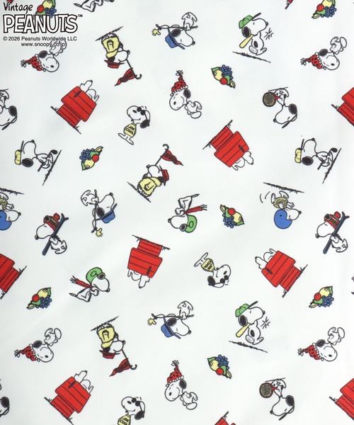 SNOOPY（スヌーピー）の「PEANUTS/ピーナッツコラボ FRUIT OF THE LOOM/フルーツオブザルーム スヌーピー 総柄 エコバッグ/トートバッグ/レディース メンズ（トートバッグ・レディース・チャコールグレー/アイボリー/イエロー・FREE）」の16枚目の写真