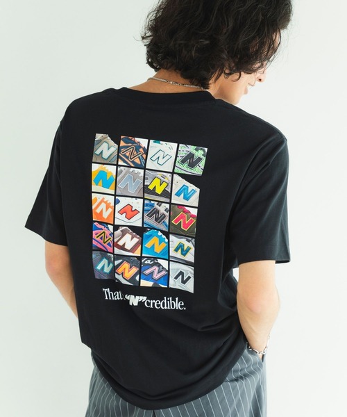 NEW BALANCE（ニューバランス）の「NコラージュTシャツ（Tシャツ/カットソー・メンズ・ライトパープル/オフホワイト/ブラック・SMALL/MEDIUM/LARGE/X-LARGE/XX-LARGE）」の2枚目の写真