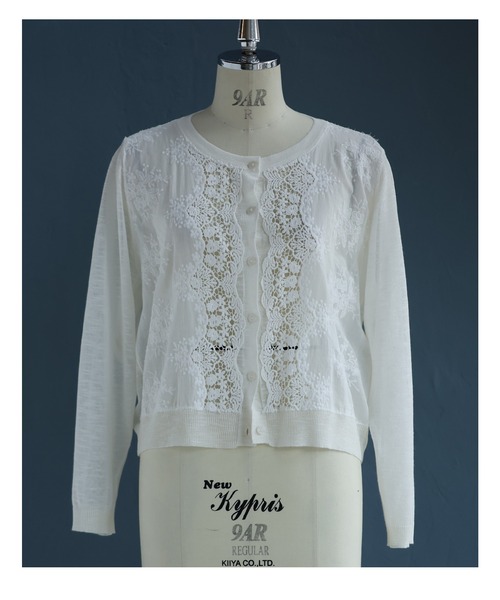 cawaii(カワイイ)の「雅なレースが流れる刺繍シアーカーディガン(カーディガン/ボレロ・レディース・ホワイト・FREE)」の15枚目の写真