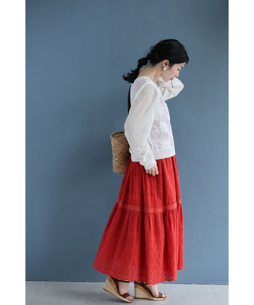 cawaii(カワイイ)の「雅なレースが流れる刺繍シアーカーディガン(カーディガン/ボレロ・レディース・ホワイト・FREE)」の19枚目の写真