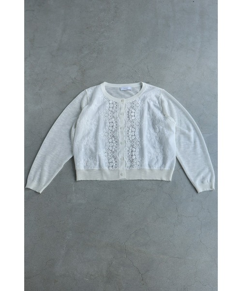cawaii(カワイイ)の「雅なレースが流れる刺繍シアーカーディガン(カーディガン/ボレロ・レディース・ホワイト・FREE)」の10枚目の写真