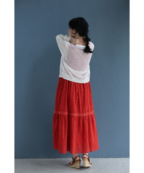 cawaii(カワイイ)の「雅なレースが流れる刺繍シアーカーディガン(カーディガン/ボレロ・レディース・ホワイト・FREE)」の13枚目の写真