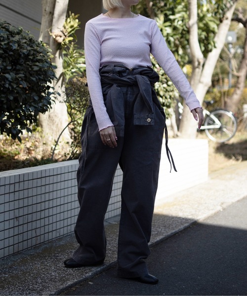 UNIVERSAL OVERALL(ユニバーサルオーバーオール)の「VINTAGE JUMP SUIT/ジャンプスーツ(つなぎ/オールインワン・レディース・ベージュ/ブルー系その他/チャコールグレー・F)」の2枚目の写真