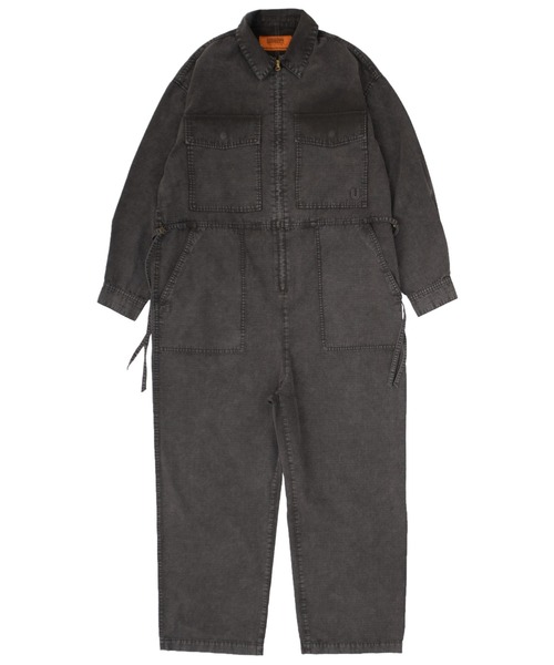 UNIVERSAL OVERALL(ユニバーサルオーバーオール)の「VINTAGE JUMP SUIT/ジャンプスーツ(つなぎ/オールインワン・レディース・ベージュ/ブルー系その他/チャコールグレー・F)」の6枚目の写真