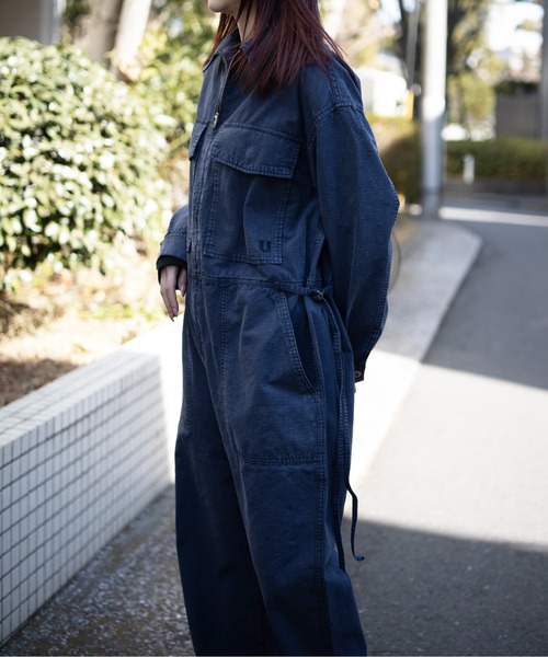 UNIVERSAL OVERALL(ユニバーサルオーバーオール)の「VINTAGE JUMP SUIT/ジャンプスーツ(つなぎ/オールインワン・レディース・ベージュ/ブルー系その他/チャコールグレー・F)」の15枚目の写真