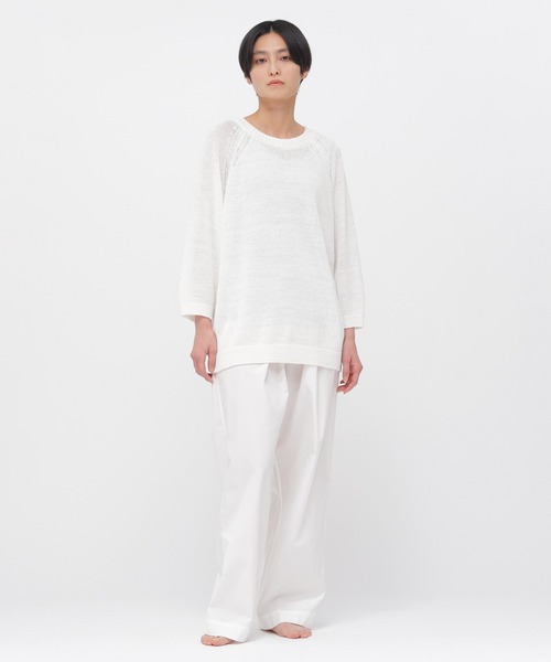 Y'k  MARGARET HOWELL リネン ケーブルニット マーガレットハウエルMARGARET HOWELL リネンウールハイネックニット
