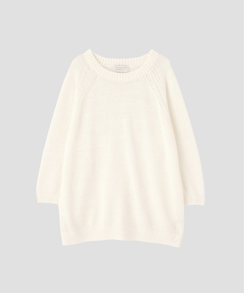 MARGARET HOWELL サマーニット 麻 コットン　ホワイト VINTAGE DRY COTTON KNITWEAR | MARGARET HOWELL（マーガレット