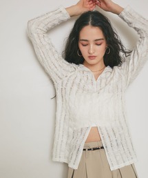 FEATHER SHEER KNIT TOP