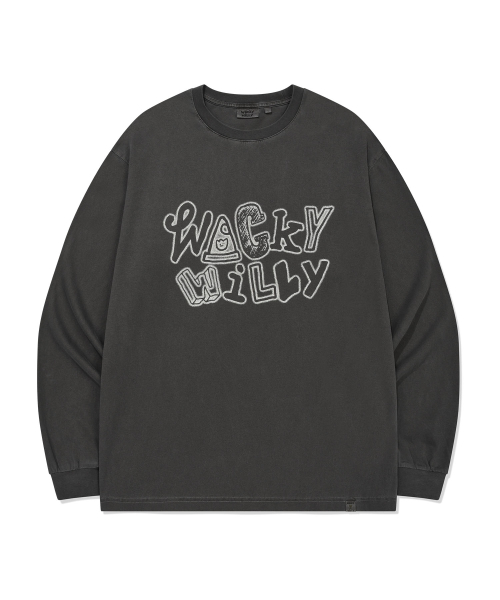 Wacky WiLLy(ワッキーウィリー)の「ピグメントウォッシングロングスリーブチャコール(Tシャツ/カットソー・レディース・その他・SMALL/MEDIUM/LARGE/X-LARGE)」の2枚目の写真