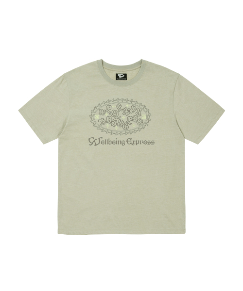 WELLBEING EXPRESS(ウェルビーイングエクスプレス)の「Oversized PEACE pigeon Half Sleeve Beige(Tシャツ/カットソー・レディース・その他・LARGE)」の1枚目の写真