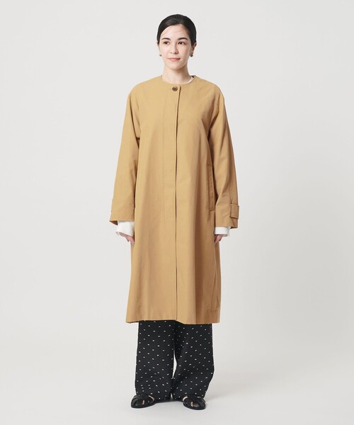 BEAUTY&YOUTH UNITED ARROWS(ビューティーアンドユースユナイテッドアローズ)の「【WEB限定】コットンナイロン ツイルノーカラーコート(その他アウター・レディース・ブラック/ベージュ・S/L/M)」の9枚目の写真
