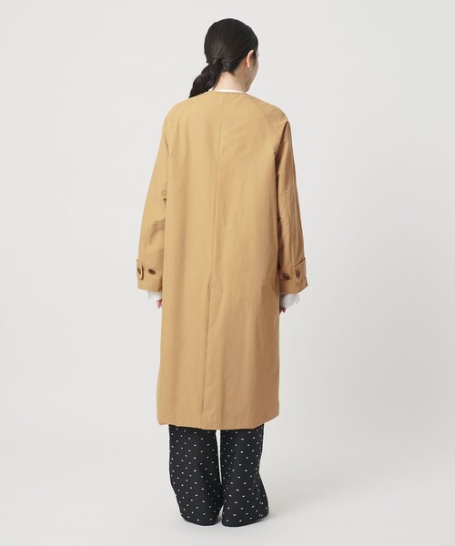 BEAUTY&YOUTH UNITED ARROWS(ビューティーアンドユースユナイテッドアローズ)の「【WEB限定】コットンナイロン ツイルノーカラーコート(その他アウター・レディース・ブラック/ベージュ・S/L/M)」の11枚目の写真