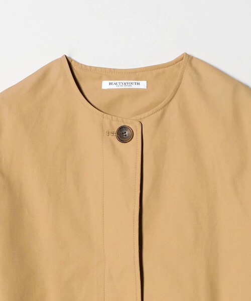 BEAUTY&YOUTH UNITED ARROWS(ビューティーアンドユースユナイテッドアローズ)の「【WEB限定】コットンナイロン ツイルノーカラーコート(その他アウター・レディース・ブラック/ベージュ・S/L/M)」の14枚目の写真