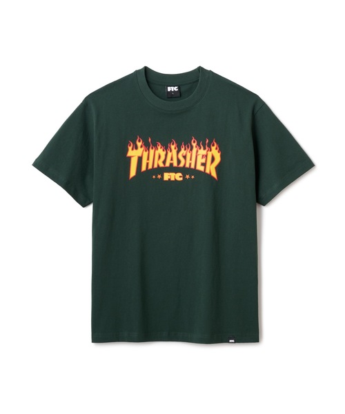 FTC（エフティーシー）の「"FTC x THRASHER" LOGO TEE（Tシャツ/カットソー・メンズ・グリーン系その他/ブラック/ホワイト・LARGE/X-LARGE/MEDIUM）」の3枚目の写真