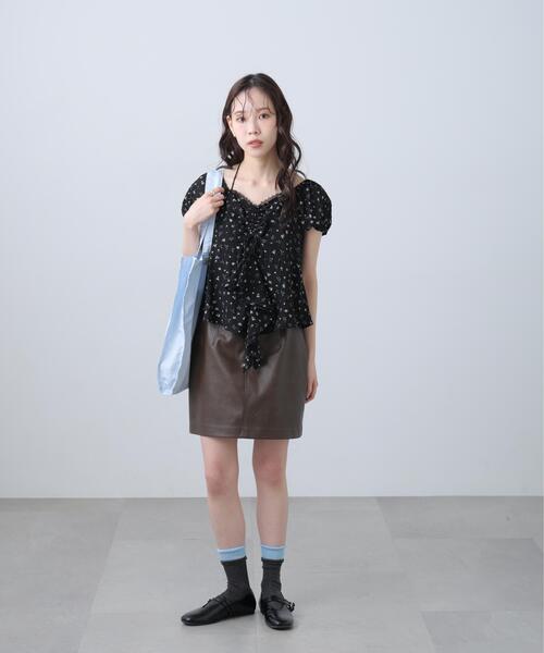 ♡ Free's Mart 今季 パネル花柄2wayブラウス ♡ ◇フラワー2WAYラッフルブラウス（シャツ/ブラウス）｜FREE'S MART