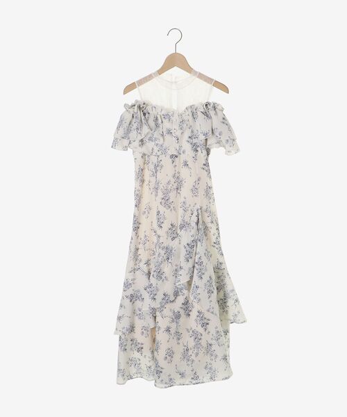 MAJESTIC LEGON(マジェスティックレゴン)の「ウエストきゅっとオフショルワンピ(ワンピース・レディース・ブルー系その他2/グレー系その他/ホワイト系その他2・MEDIUM/SMALL)」の18枚目の写真